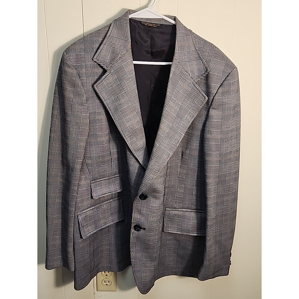 Wrangler American Vintage Mens Grey  Sport‎ Coat Blazer Jacket U.S.A. 46R